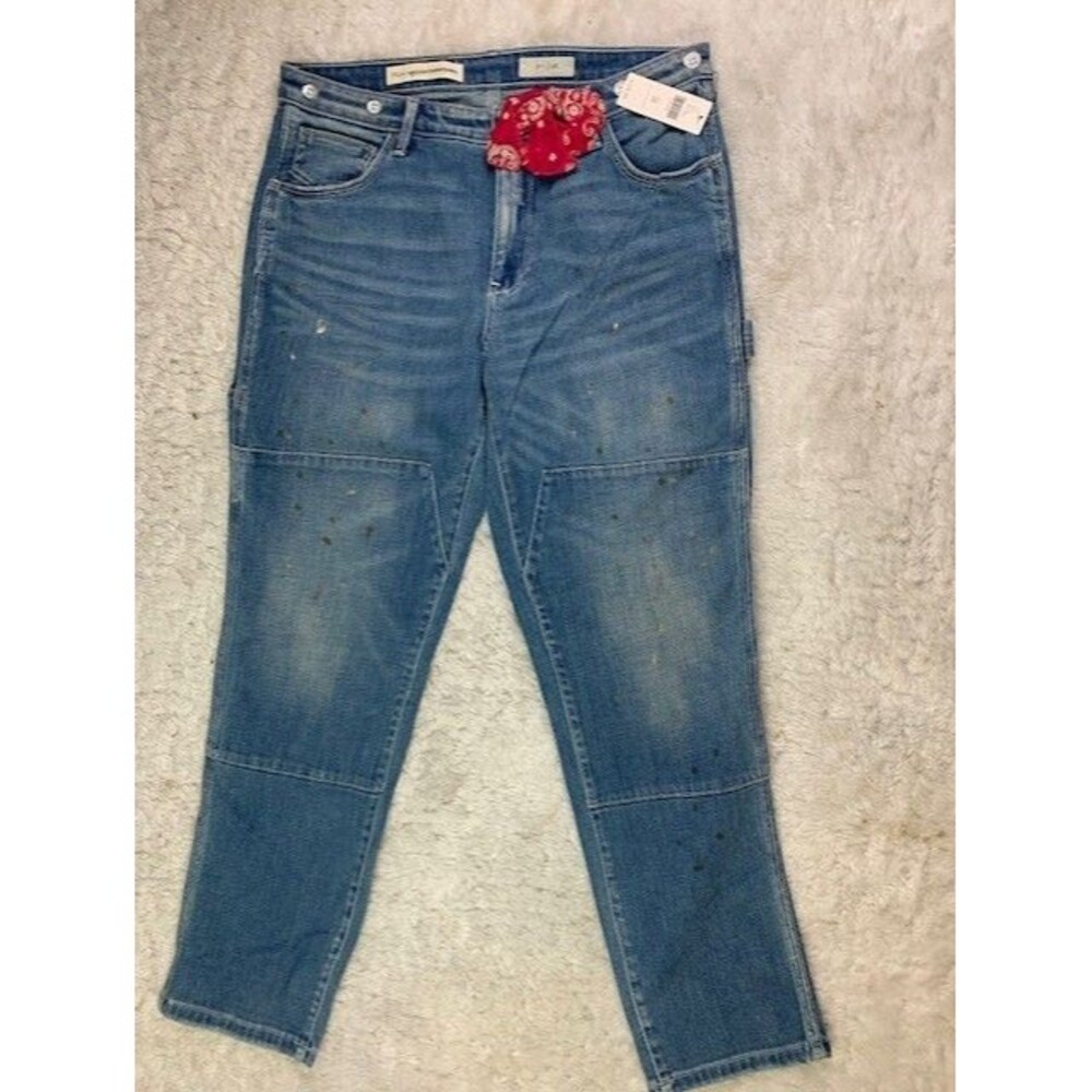 Pilcro And The Letterpress Size 28 Womens Ankle Jeans Carpenter Paint Splatter